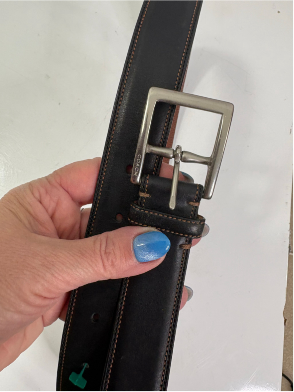 Coach Leather Belt Black Brown Size 32/80cm